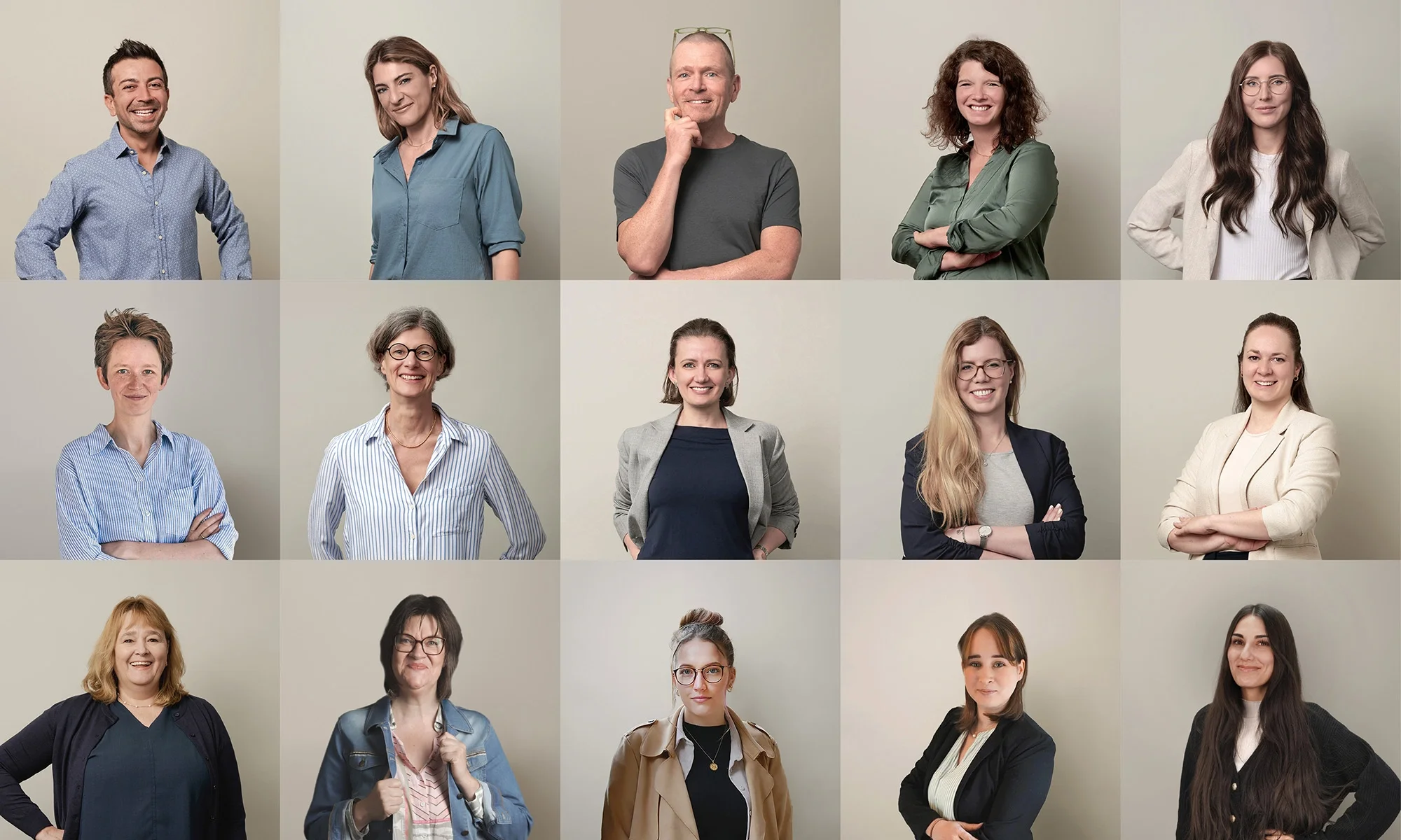 Grafik zeigt eine Collage von Teammitgliedern und Wolken. In der Reihenfolge von oben links nach unten rechts zu sehen sind: Frau Dr. Sabrina Zolg, Wolkenfoto, Frau Diana Zybell, Frau Isabelle Bartikowski, Frau Sieglinde Schmid, Frau Dr. Barbara Heiden, Wolkenfoto, Frau Annika Küper